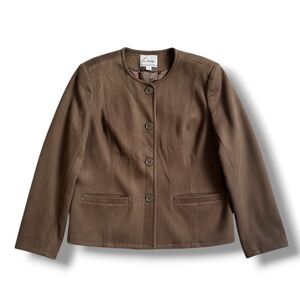 Linea by Louis Dell’Olio Women's vintage Brown Suede Jacket - size 8​